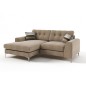 Canapé d'angle en tissu de qualité ERVIN, beige, angle gauche