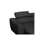 Canapé d'angle en cuir italien de luxe 7/8 places ASTOVIA, noir, angle droit