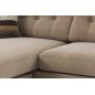 Canapé d'angle en tissu de qualité ERVIN, beige, angle gauche