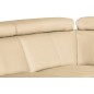- Canapé d'angle en cuir italien de luxe 5/6 places TONUS, beige, angle gauche