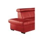 - Canapé d'angle en cuir italien de luxe 5/6 places TONUS, rouge, angle gauche