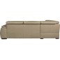 - Canapé d'angle en 100% cuir de luxe italien , 5/6 places CITIBEST, couleur beige, angle gauche