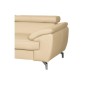 Canapé d'angle en cuir italien de luxe 5/6 places FIONA, beige, angle gauche Canapé d'angle en cuir italien de luxe 5/6 places FIONA, beige, angle gauche