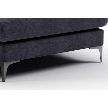 Canapé d'angle en tissu de qualité ERVIN, gris ardoise, angle droit