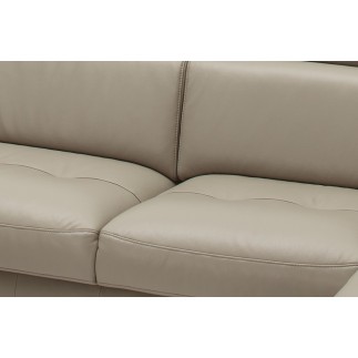 Canapé d'angle en 100% tout cuir italien de luxe 7/8 places, convertible avec relax électrique et coffre, URBANIA, beige, angle