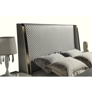 Lit design de luxe PERFECTO, avec sommier à lattes,blanc, 160x200