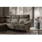 Canapé d'angle en cuir italien de luxe 5 places LUZINI taupe, angle gauche