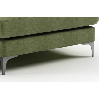 Canapé d'angle en tissu de qualité ERVIN, vert, Vert olive, angle droit