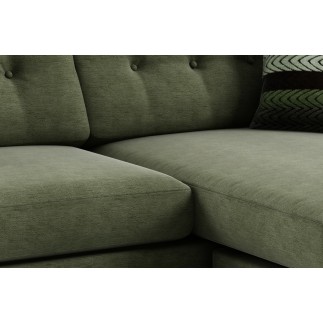 Canapé d'angle en tissu de qualité ERVIN, vert