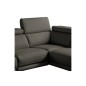 Canapé d'angle en 100% tout cuir épais de luxe italien , 5/6 places DALBERT, couleur anthracite, angle gauche