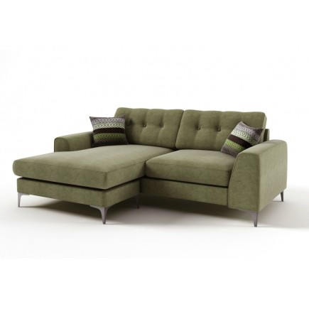 Canapé d'angle en tissu de qualité ERVIN, vert