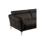 Canapé d'angle en 100% tout cuir épais de luxe italien , 5/6 places DALBERT, couleur chocolat, angle droit