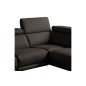Canapé d'angle en 100% tout cuir épais de luxe italien , 5/6 places DALBERT, chocolat, angle gauche