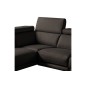 Canapé d'angle en 100% tout cuir épais de luxe italien , 5/6 places DALBERT, couleur noir, angle droit
