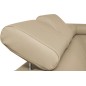 Canapé d'angle convertible en cuir italien de luxe 5 places LUTECIA avec coffre, beige, angle droit