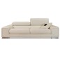 Ensemble GENEVA 2 pièces: canapé 3 places + 2 places en cuir luxe italien vachette, blanc Ensemble GENEVA 2 pièces: canapé 3 places + 2 places en cuir luxe italien vachette, blanc