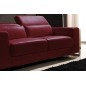 Canapé 3 places en cuir italien buffle LUXY, couleur bordeaux