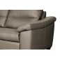 Canapé 3 places en 100% tout cuir épais italien vachette HAMBOURG, couleur taupe