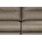 Canapé 3 places en 100% tout cuir épais italien vachette HAMBOURG, couleur taupe