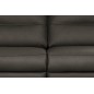 Canapé 2 places en 100% tout cuir épais italien vachette HAMBOURG, couleur anthracite