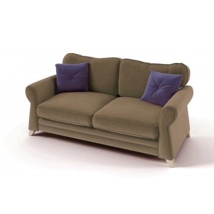 Canapé 2 places en tissu de qualité TOMY, beige