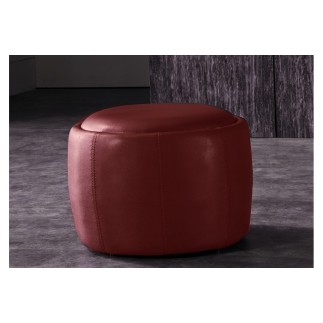 Canapé d'angle en cuir buffle italien de luxe 6/7 places BELLALIGNA, couleur bordeaux, angle gauche