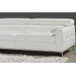 Canapé d'angle en cuir italien 4/5 places YVANA, blanc, angle gauche