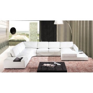 Canapé d'angle ALMERA en 100% cuir haut de gamme italien vachette Vénésetti. Tout cuir supérieur luxe (tour de caisse en cuir ég