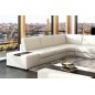 Canapé d'angle ALMERA en 100% cuir haut de gamme italien vachette Vénésetti. Tout cuir supérieur luxe (tour de caisse en cuir ég