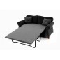 Canapé 2 places convertible en tissu de qualité TOMY, noir