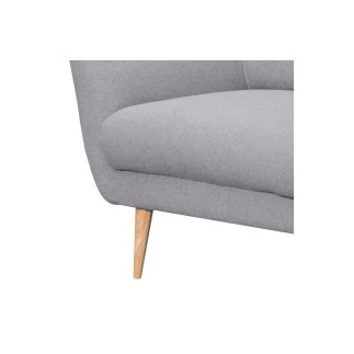 Fauteuil en tissu luxe 1 place, TRENDY gris clair