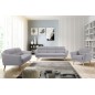 Fauteuil en tissu luxe 1 place, TRENDY gris clair