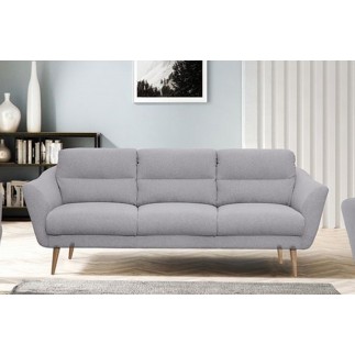 Canapé en tissu luxe 3 places, TRENDY gris clair