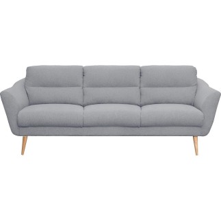Canapé en tissu luxe 3 places, TRENDY gris clair