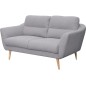 Canapé en tissu luxe 2 places, TRENDY gris clair Canapé en tissu luxe 2 places, TRENDY gris clair