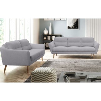 Canapé en tissu luxe 2 places, TRENDY gris clair