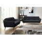 Canapé en tissu luxe 3 places, TRENDY noir (gris très sombre) Canapé en tissu luxe 3 places, TRENDY noir (gris très sombre)