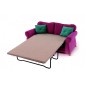 Canapé 2 places convertible en tissu de qualité TOMY, orange