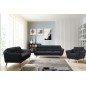 Fauteuil en tissu luxe 1 place, TRENDY noir (gris très sombre)
