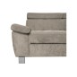 Canapé d'angle en velours luxe 5 places LUGO beige, angle droit Canapé d'angle en velours luxe 5 places LUGO beige, angle droit