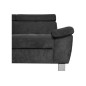 Canapé d'angle en velours luxe 5 places LUGO gris foncé, angle gauche Canapé d'angle en velours luxe 5 places LUGO gris foncé, angle gauche