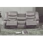 Ensemble Canapé 3 places relaxation cuir italien relaxis + Canapé 2 places relaxation cuir italien relaxis effet balancier pour