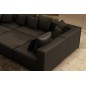 Canapé modulable COMBINO CUIR PRESTIGE LUXE, NOIR, 8 places