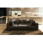 Canapé modulable COMBINO CUIR PRESTIGE LUXE, NOIR, 8 places