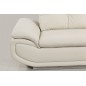 Canapé d'angle en cuir buffle italien de luxe 6/7 places BELLALIGNA, blanc cassé, angle droit