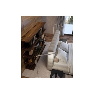 Lit design en cuir italien de luxe SILVER, blanc, 180x200