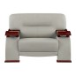 Fauteuil 1 place en cuir luxe haut de gamme, TENTATION. Gris clair