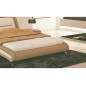 Lit en cuir italien de luxe DINO, blanc / beige, 160x200
