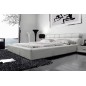 Lit en cuir italien de luxe REVA, 140x190, blanc