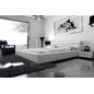 Lit en cuir italien de luxe REVA, 140x190, blanc